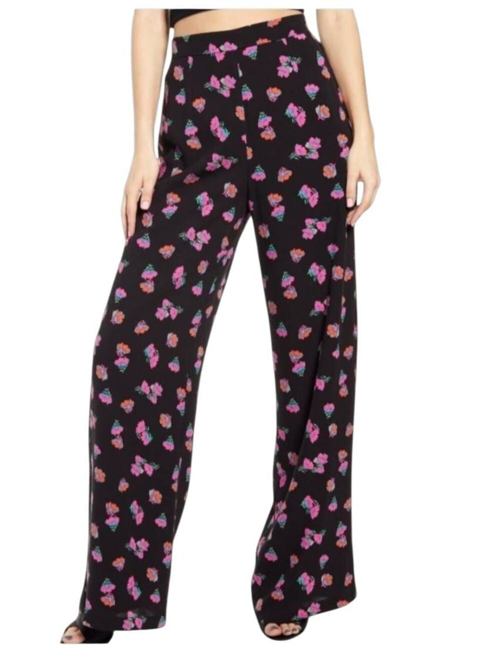 Wayf Floral Pullon Wide Leg Pants Lined Boho